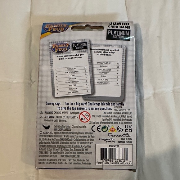 Family Feud Jumbo Card Game - Platinum Edition - Picture 2 of 2